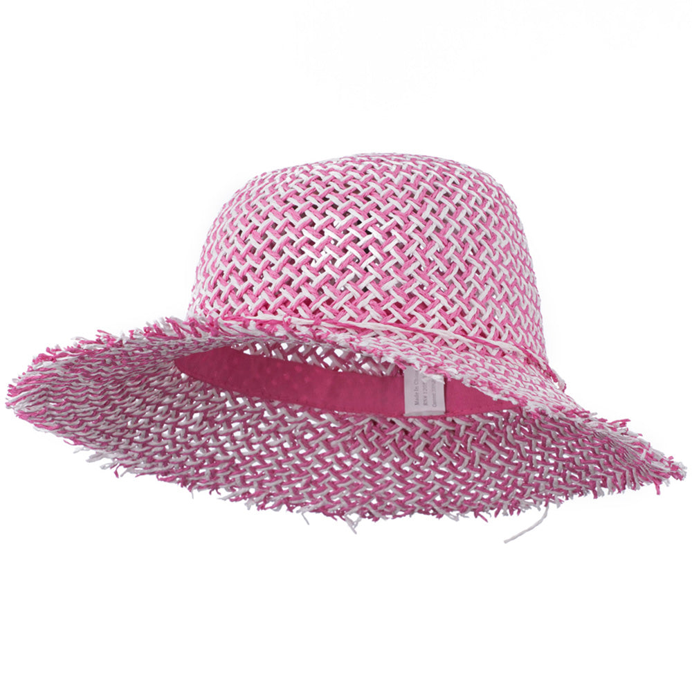 Girl's Toyo Hat with Criss Cross Open Weave Design