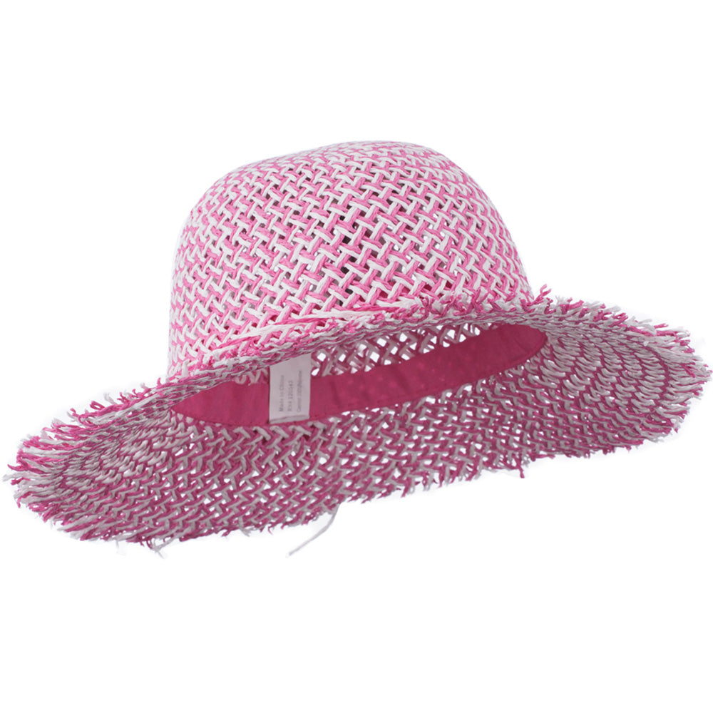 Girl's Toyo Hat with Criss Cross Open Weave Design
