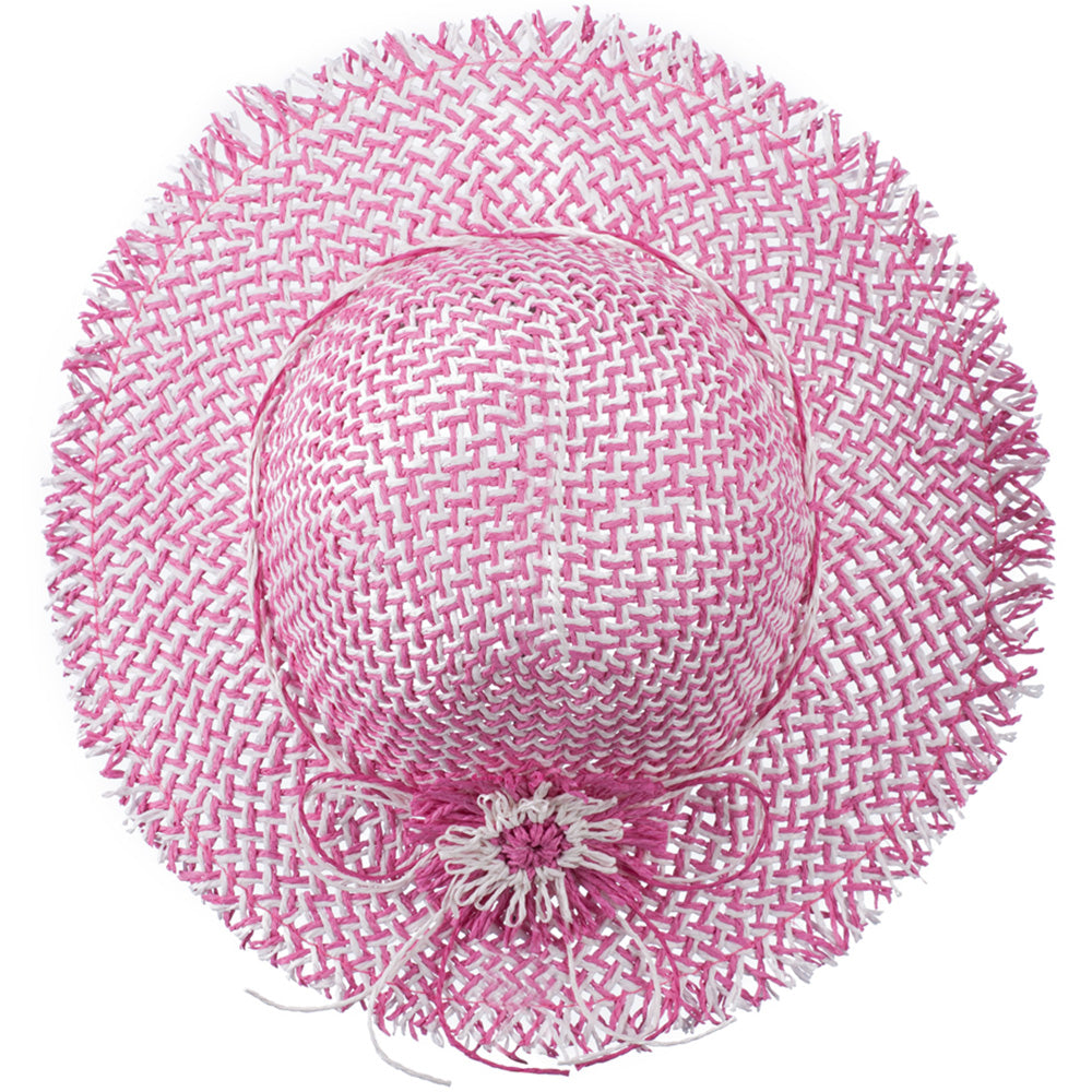 Girl's Toyo Hat with Criss Cross Open Weave Design