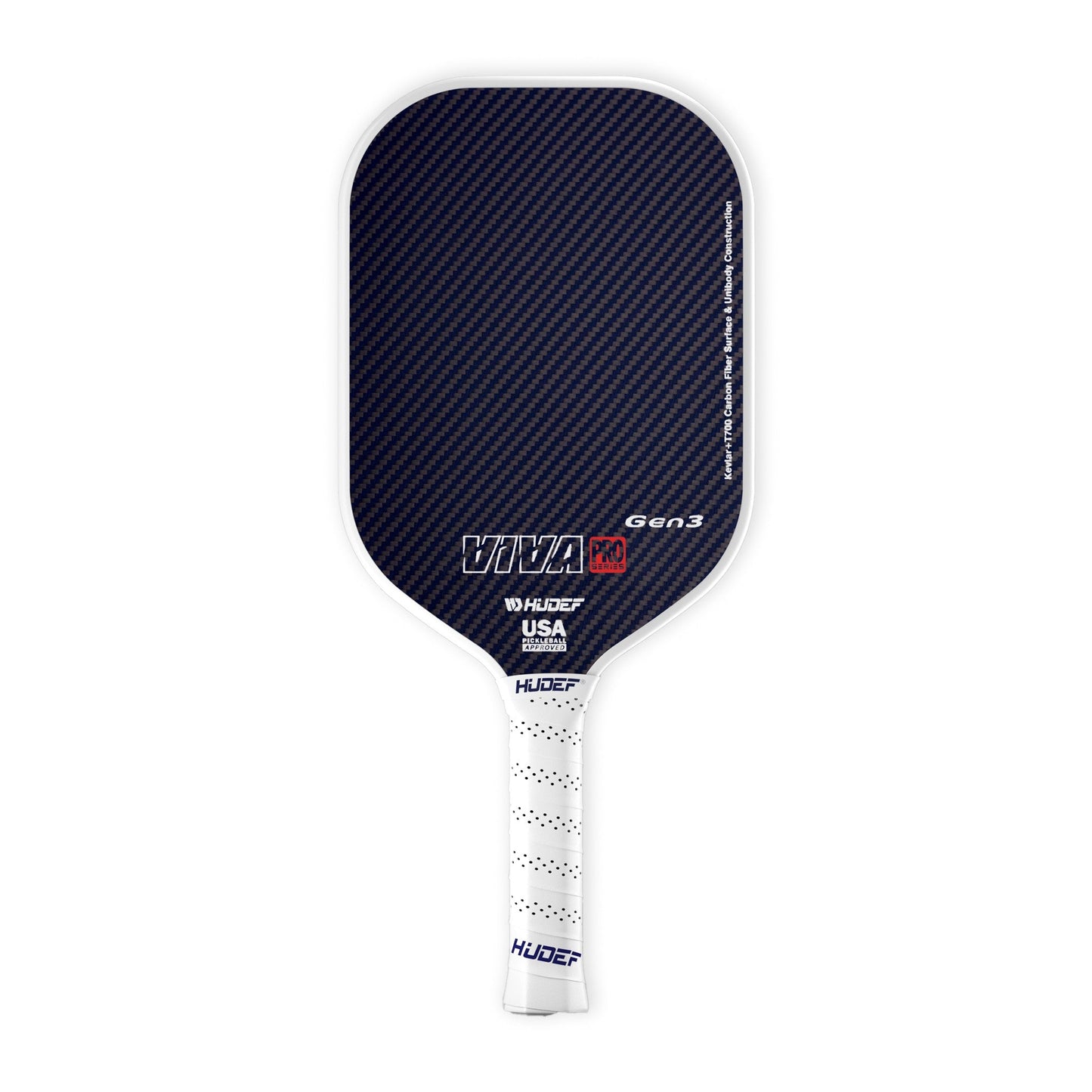 Hudef Viva Pro™ Gen3 Thermoformed Elongated Pickleball Paddle (Kevlar)