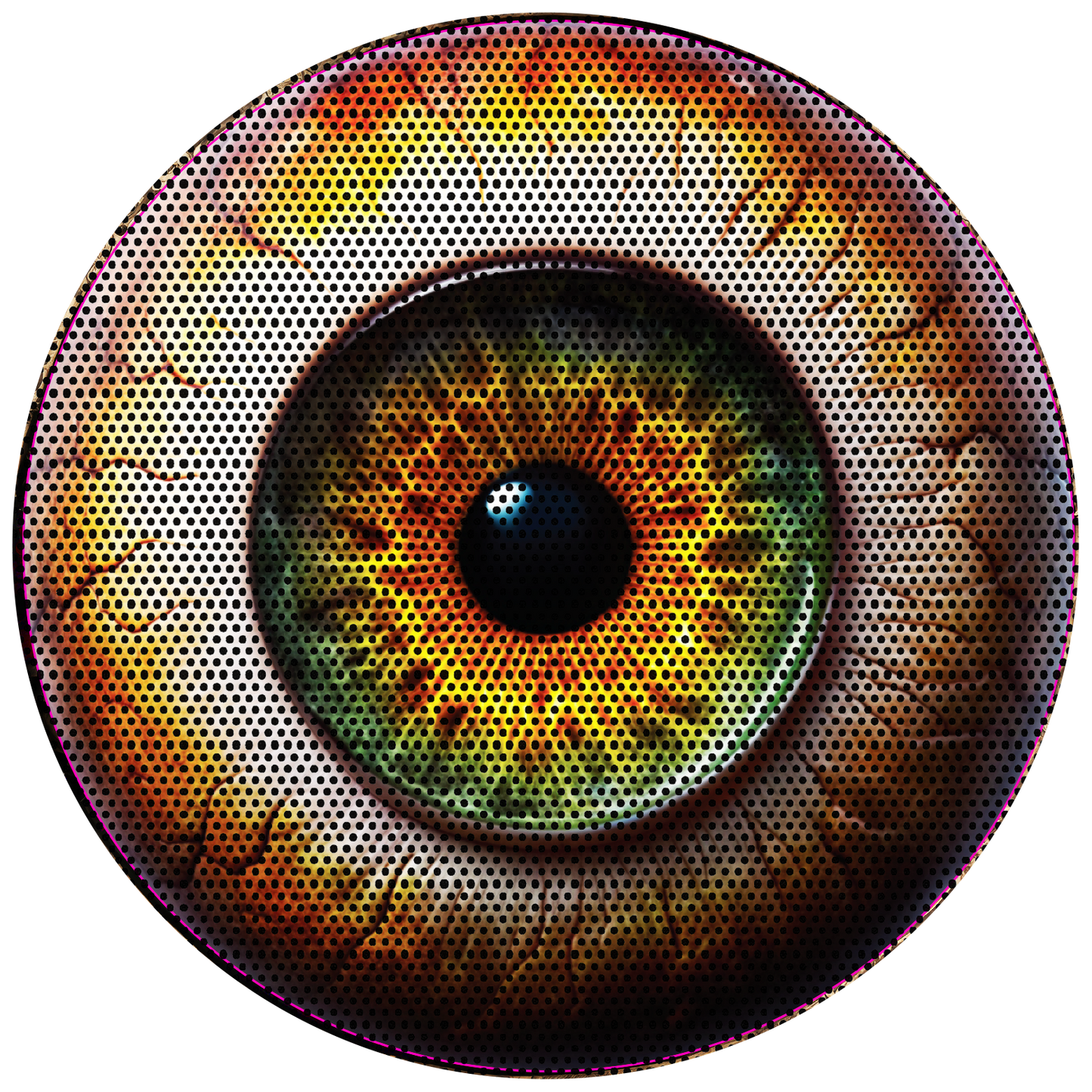 Real eye headlight decal