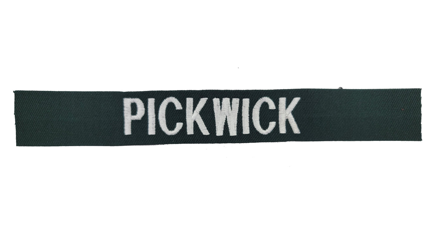 Hunter Green Name Tape - SEW ON - Fabric Material