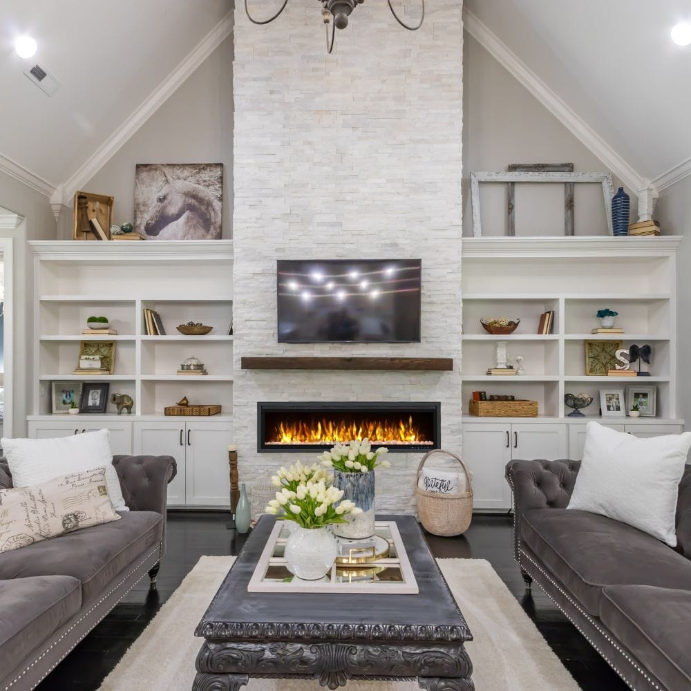 Huntington Fireplaces Sparkling Series Built-In/Wall Mounted Electric Fireplace