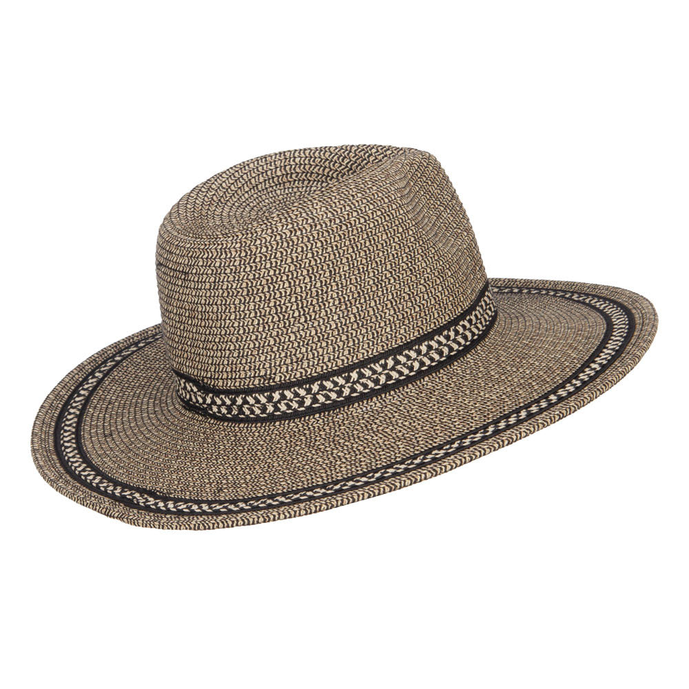 UPF 50+ Fedora Crown Herringbone Braid Hat