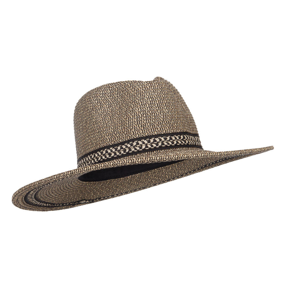 UPF 50+ Fedora Crown Herringbone Braid Hat