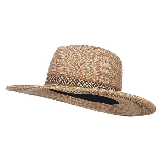 UPF 50+ Fedora Crown Herringbone Braid Hat