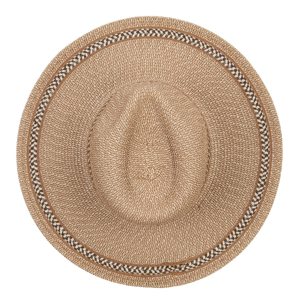 UPF 50+ Fedora Crown Herringbone Braid Hat