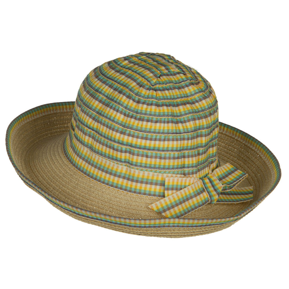 Girl's UPF 50+ Plaid Tweed Bucket Hat