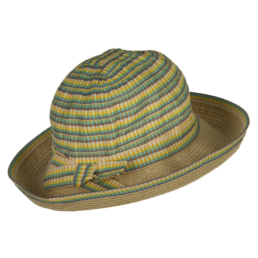 Girl's UPF 50+ Plaid Tweed Bucket Hat