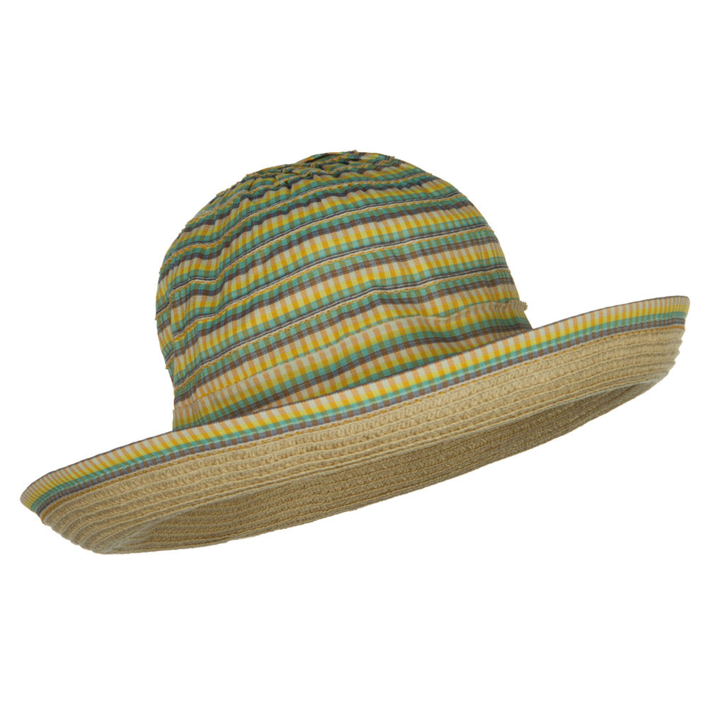 Girl's UPF 50+ Plaid Tweed Bucket Hat