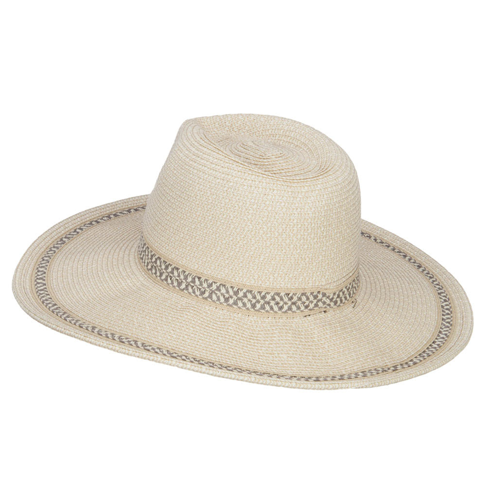 UPF 50+ Fedora Crown Herringbone Braid Hat