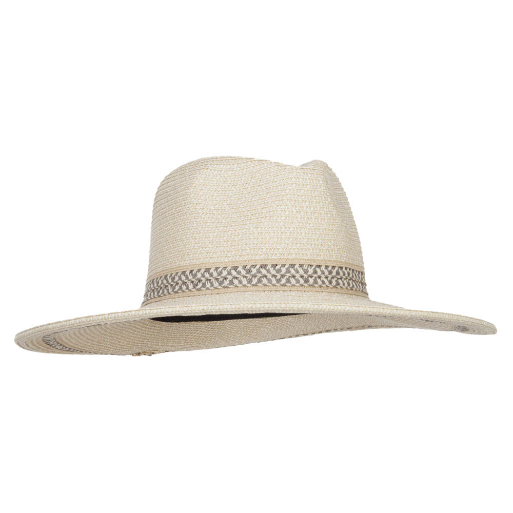UPF 50+ Fedora Crown Herringbone Braid Hat