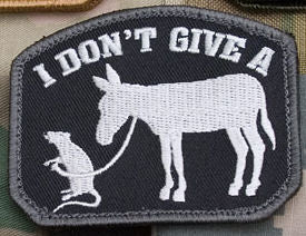 I Don't Give a Rat's Ass Morale Patch - Mil-Spec Monkey