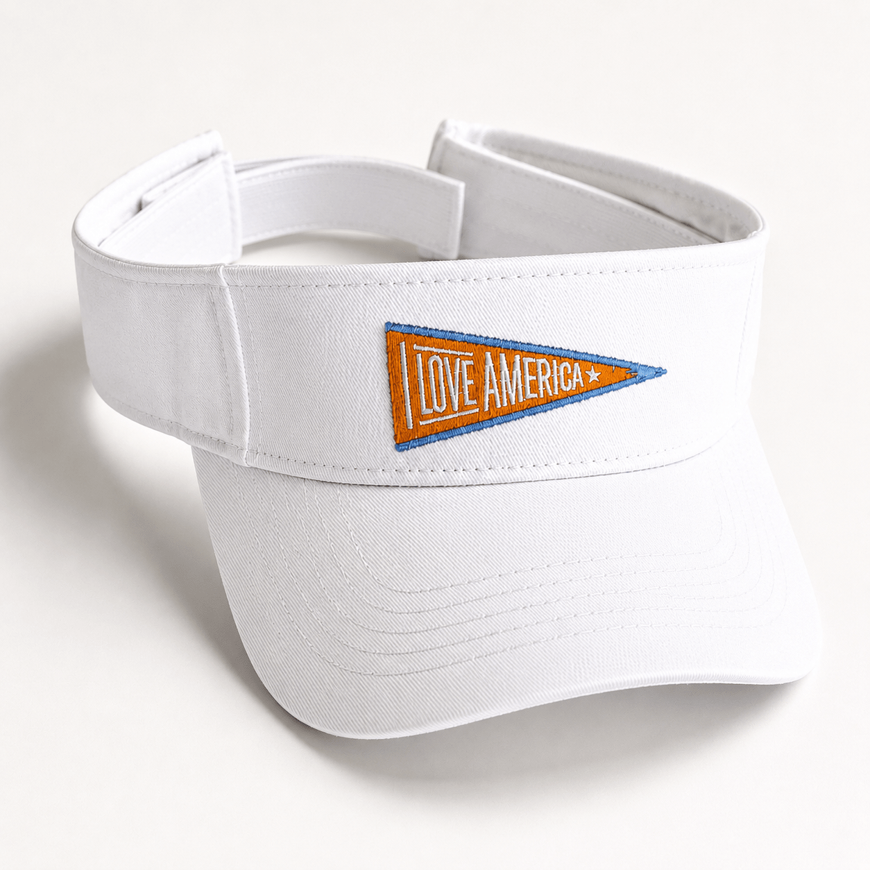 I Love America Patriotic Visor – Cute USA Hat