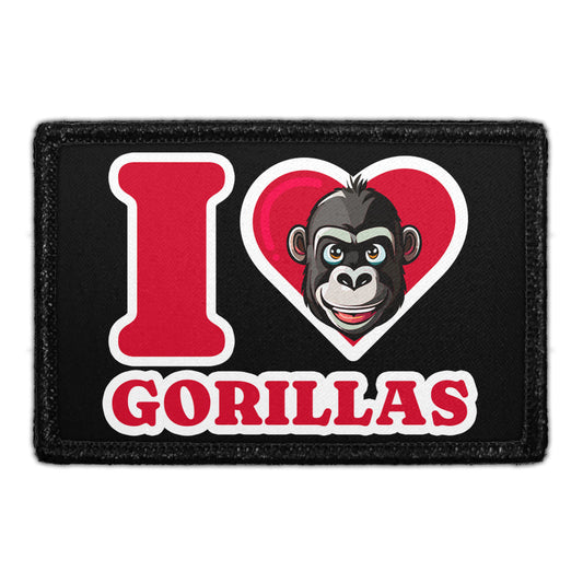 I Love Gorillas - Removable Patch