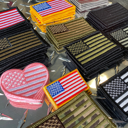 USA Flags - Iron-On/Sew-On Patches