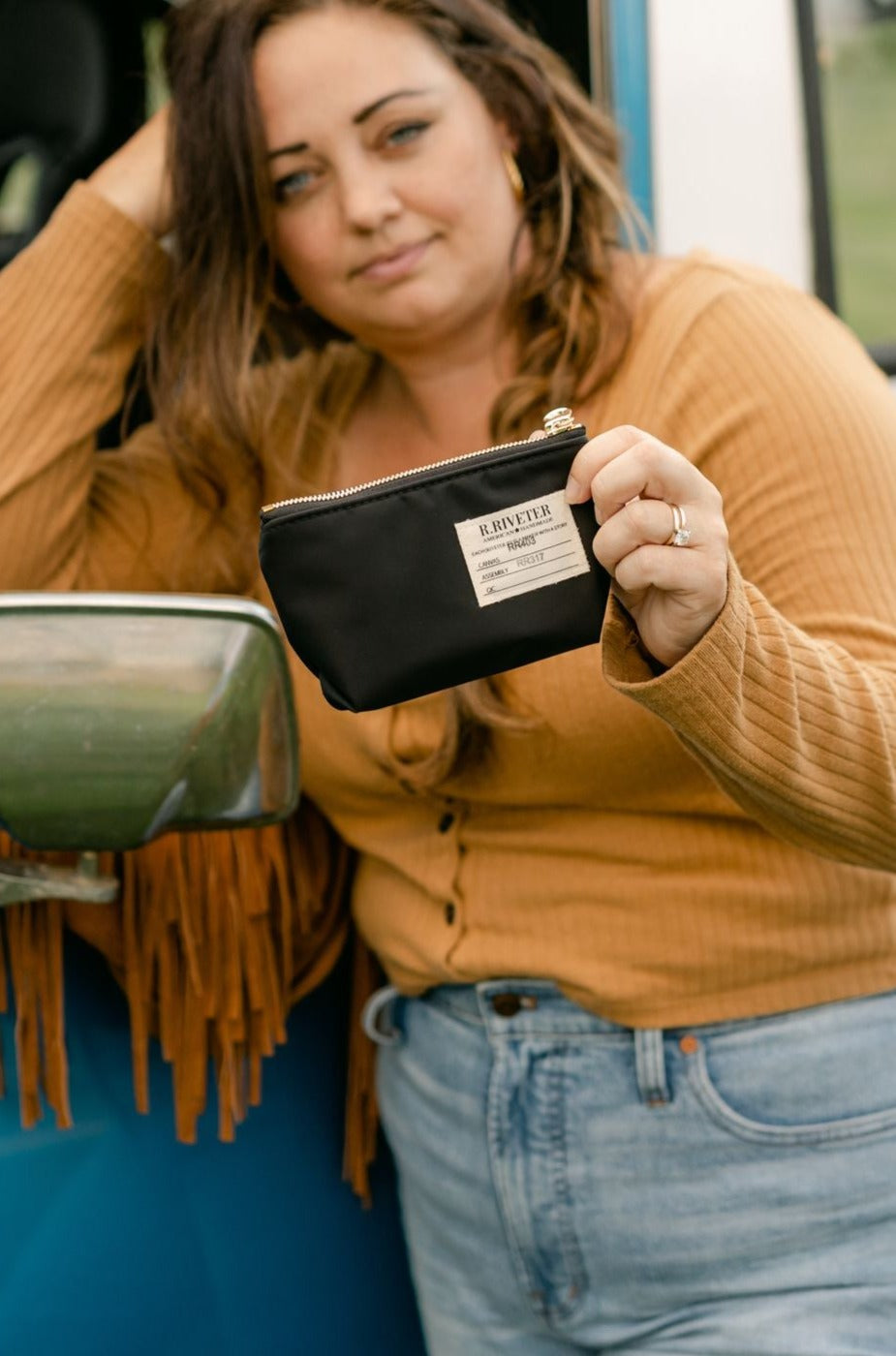 Lucy Mini Zipper Pouch | Black Nylon