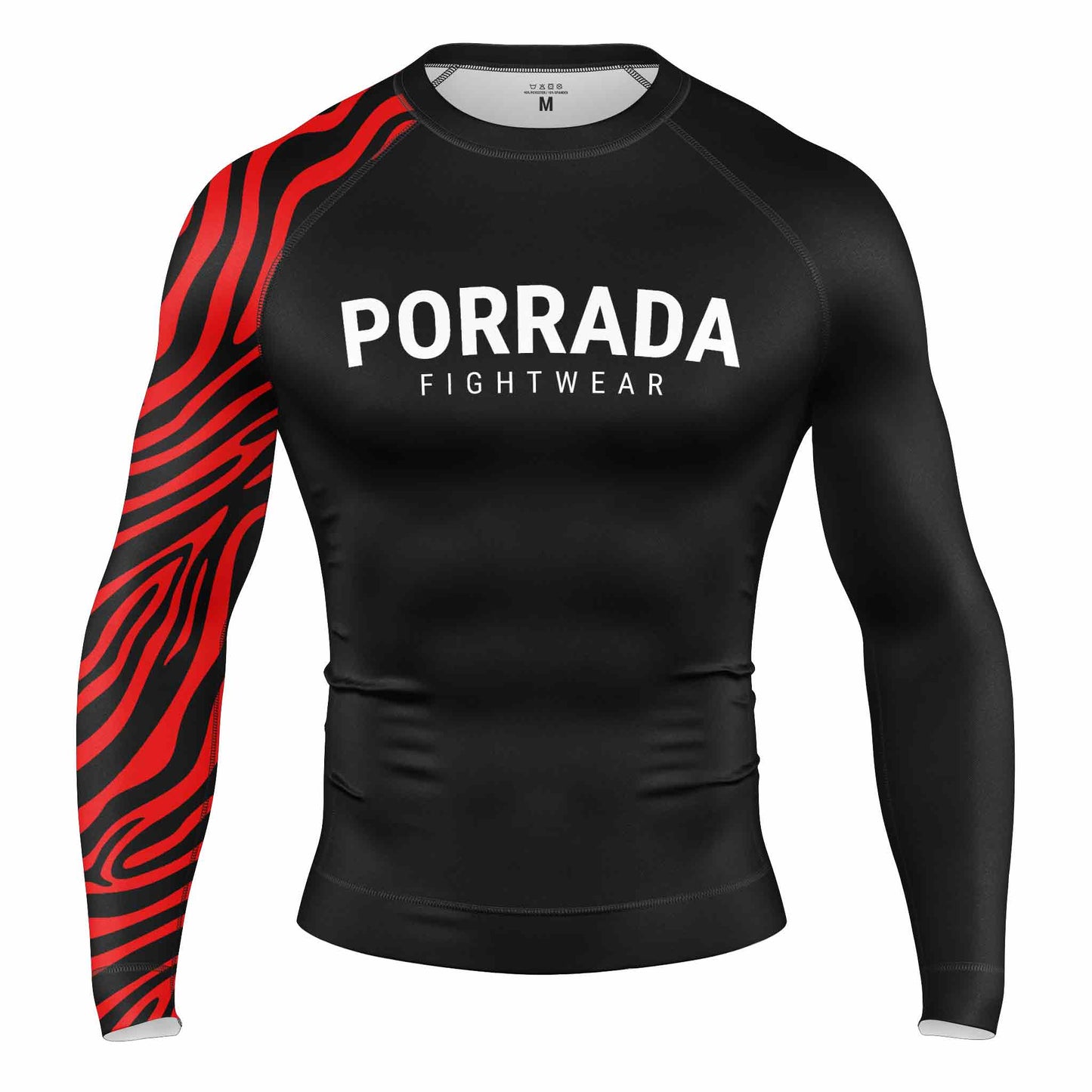 IBJJF RED BLACK RANKED RASH GUARD