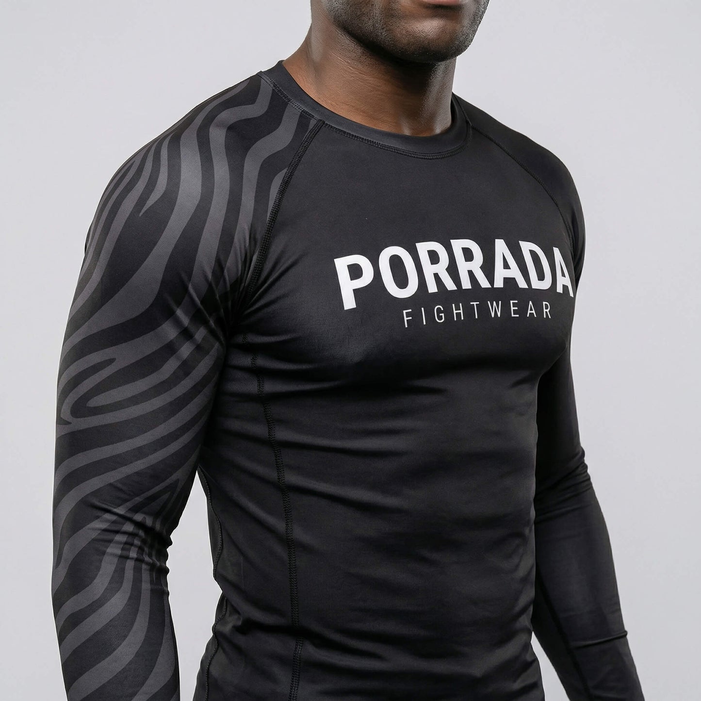 IBJJF BLACK RANKED RASH GUARD