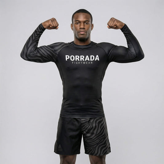 IBJJF BLACK RANKED RASH GUARD