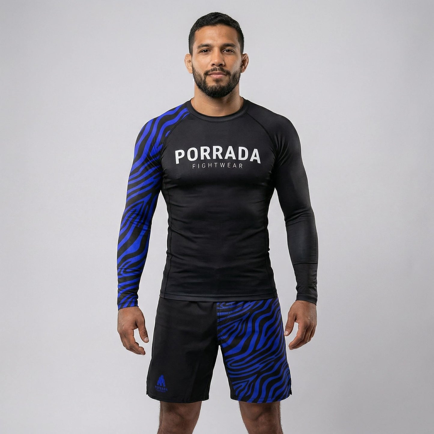 IBJJF BLUE RANKED RASH GUARD