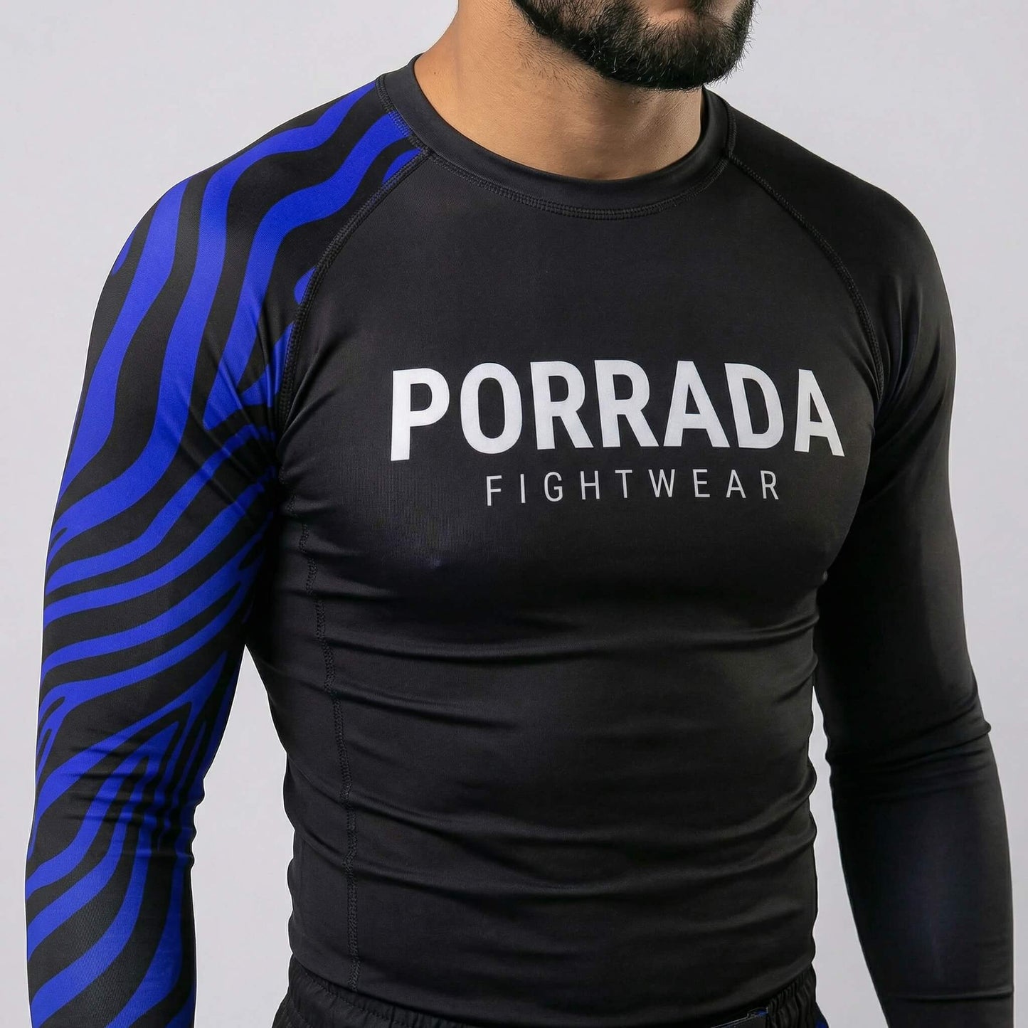 IBJJF BLUE RANKED RASH GUARD