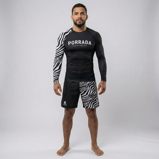 IBJJF WHITE RANKED RASH GUARD