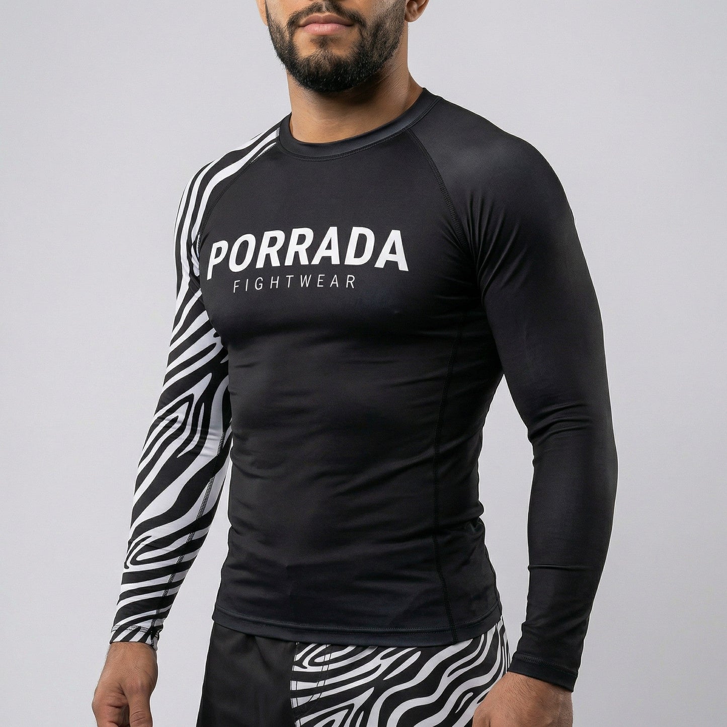 IBJJF WHITE RANKED RASH GUARD