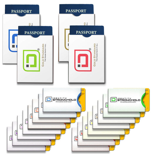 RFID Blocking Credit Card and Passport Sleeves - Honeycomb 20 Pack