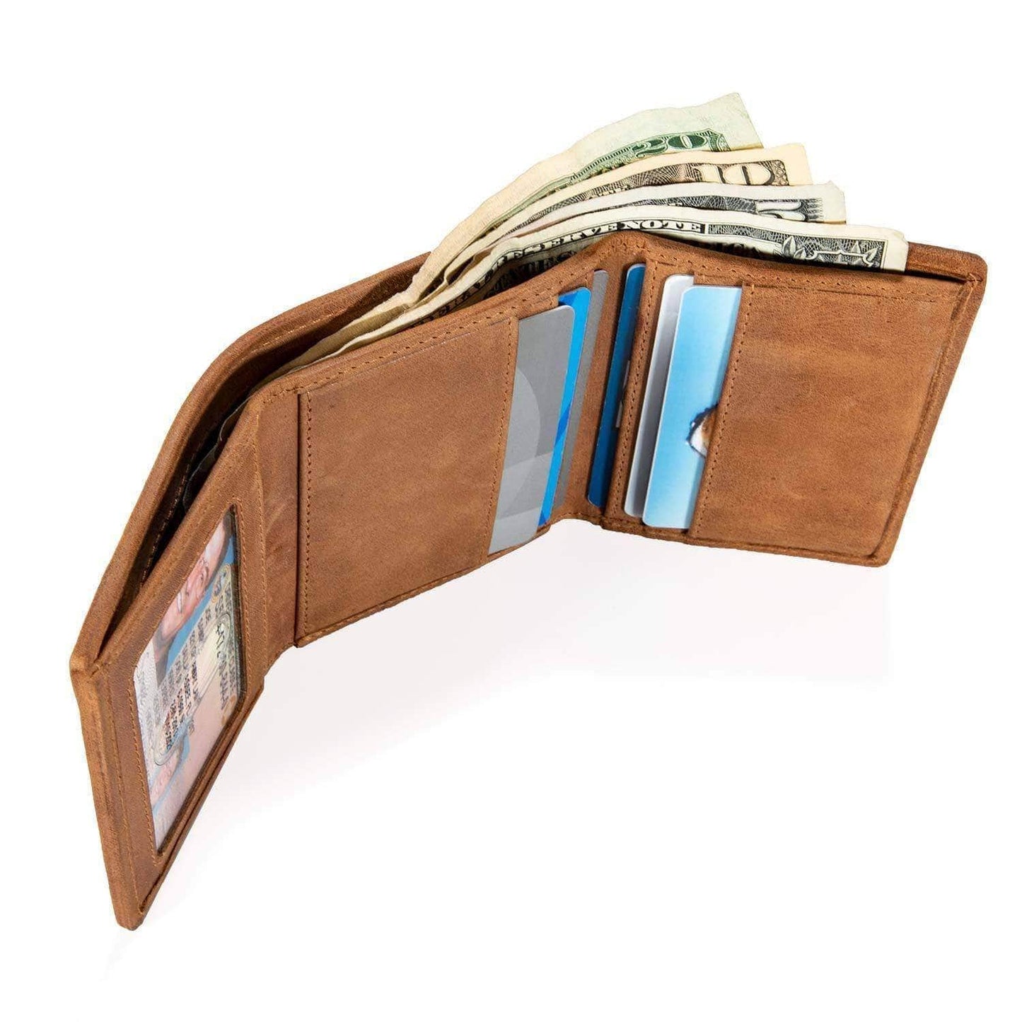 Men's Slim RFID Trifold Wallet with ID