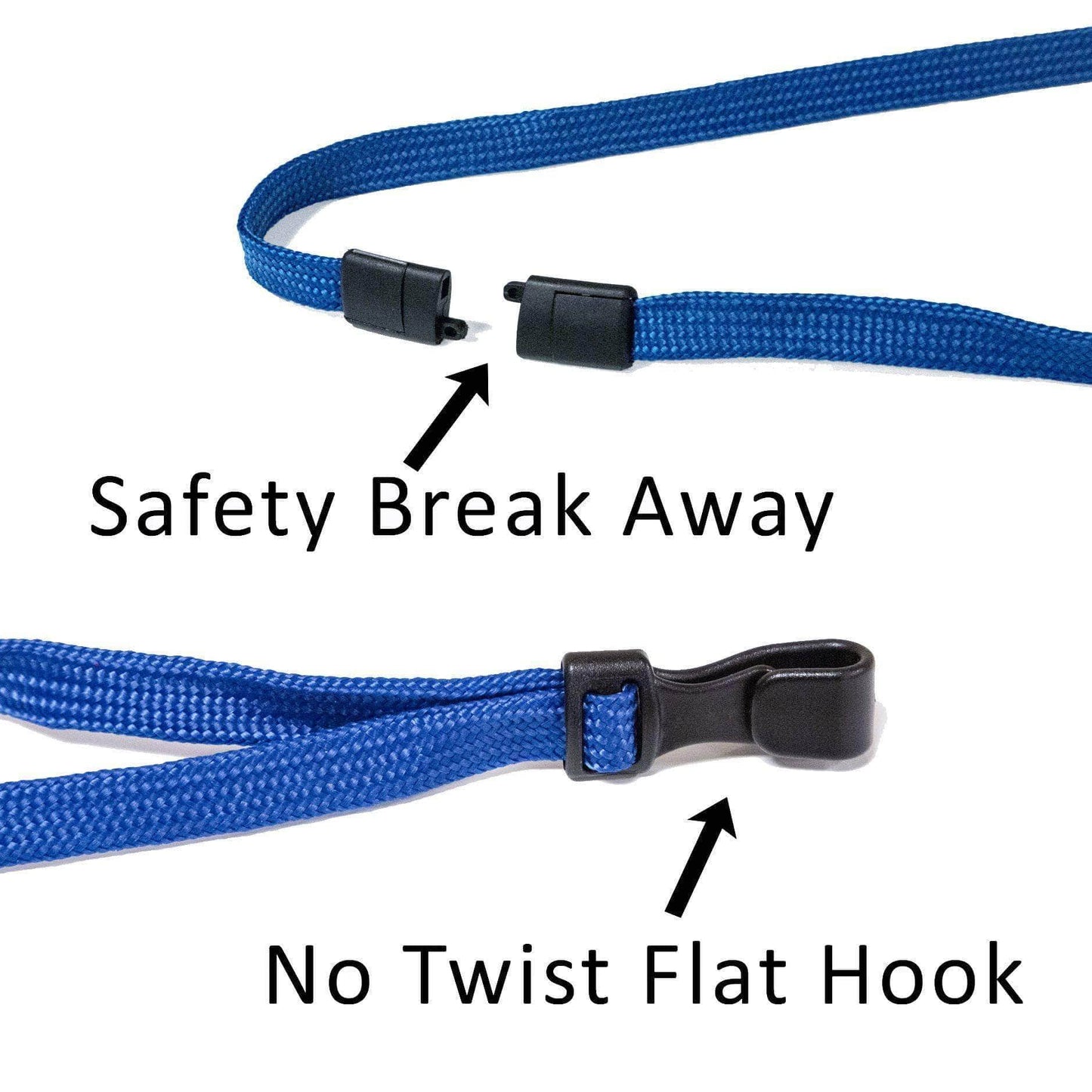 Secure Badge Holder Classic Vertical 1 ID Card Holder, and Lanyard Bundle