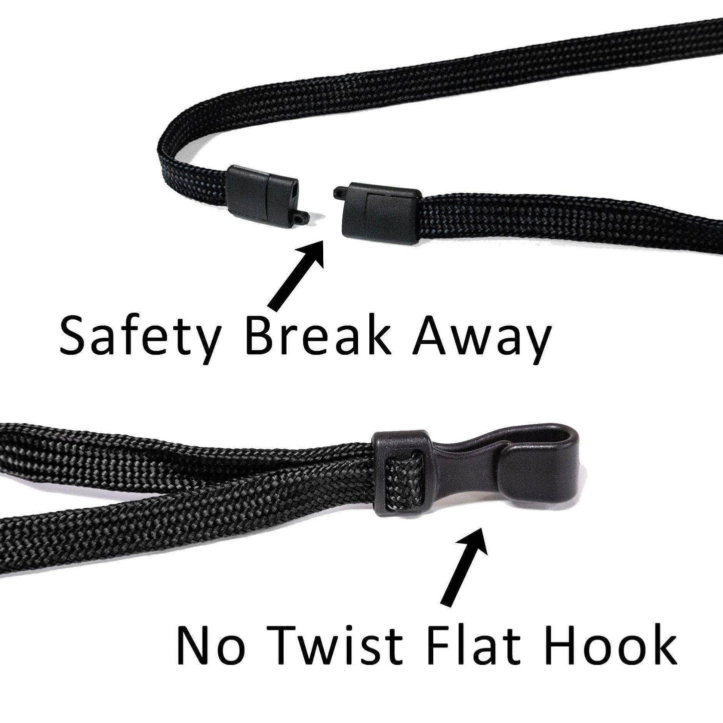 Secure Badge Holder Classic Vertical 1 ID Card Holder, and Lanyard Bundle