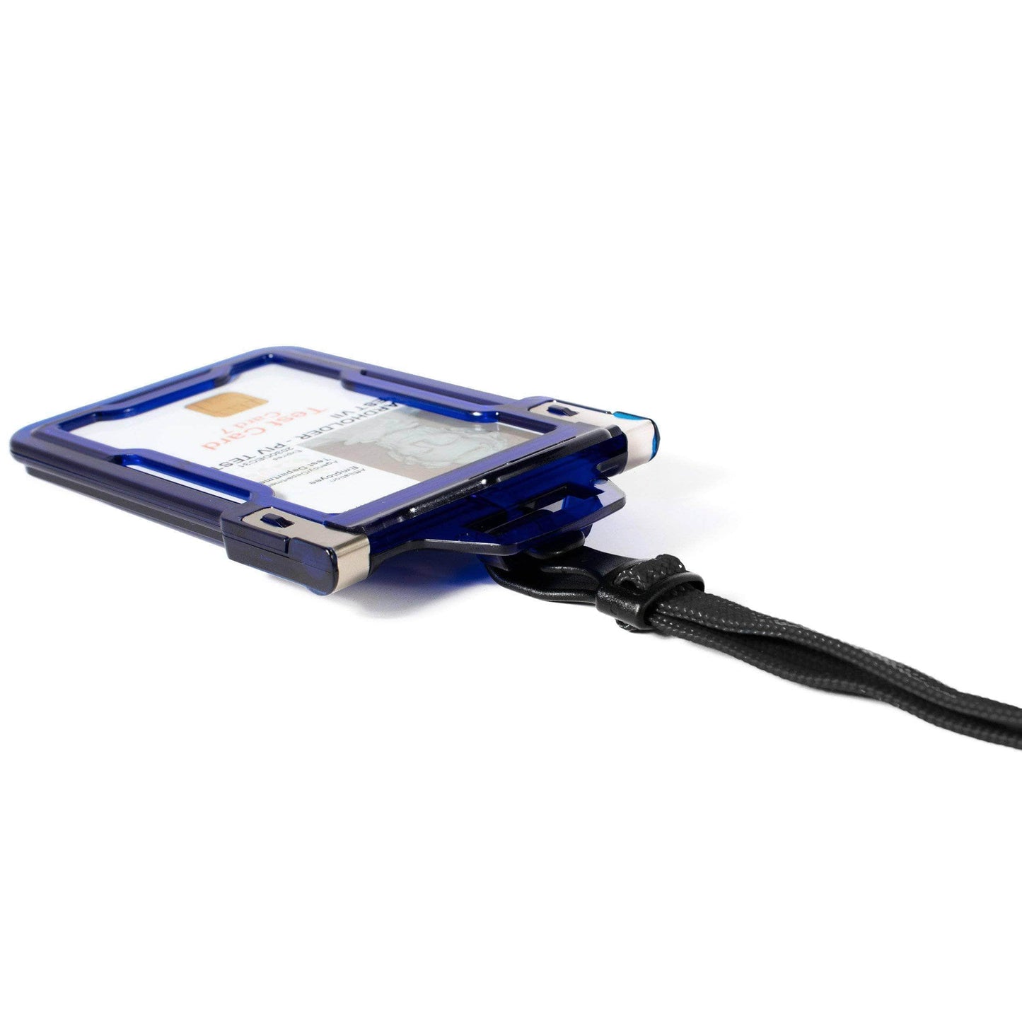 Secure Badge Holder Classic Vertical 1 ID Card Holder, and Lanyard Bundle