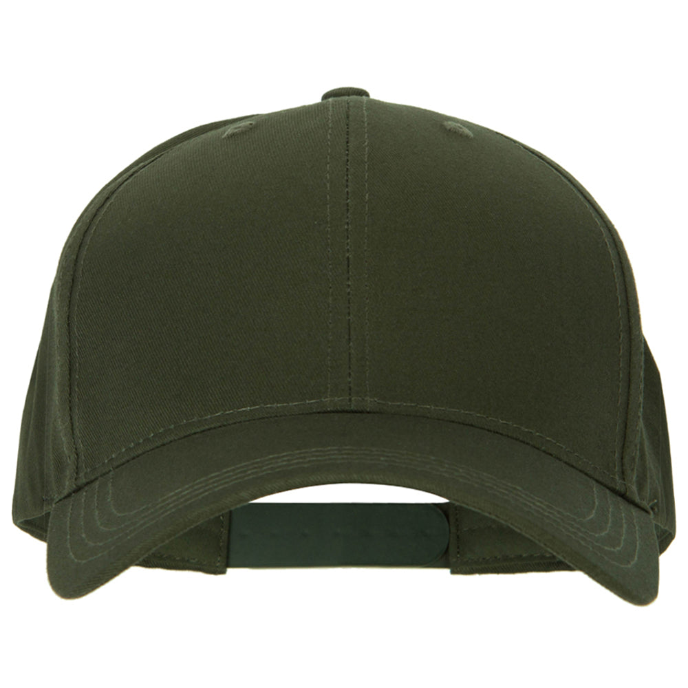 Big Size Structured Solid Poly Cotton Twill High Profile Pro Style Cap