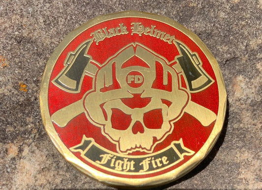 Fight Fire 4 Principles, Dedication, Tradition, Courage and Sacrifice Phoenix Firefighter Challenge Coin