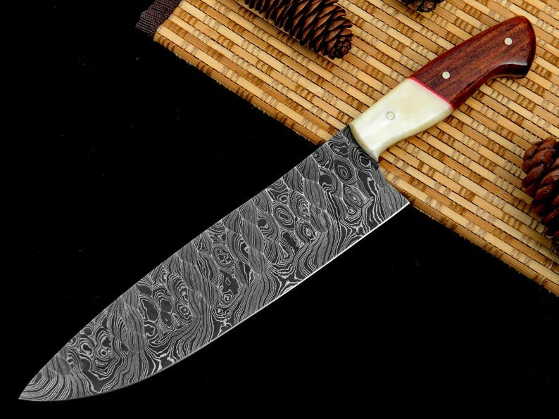 Custom Forged Damascus Chef Knife