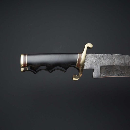 Custom Handmade Damascus Bowie Knife