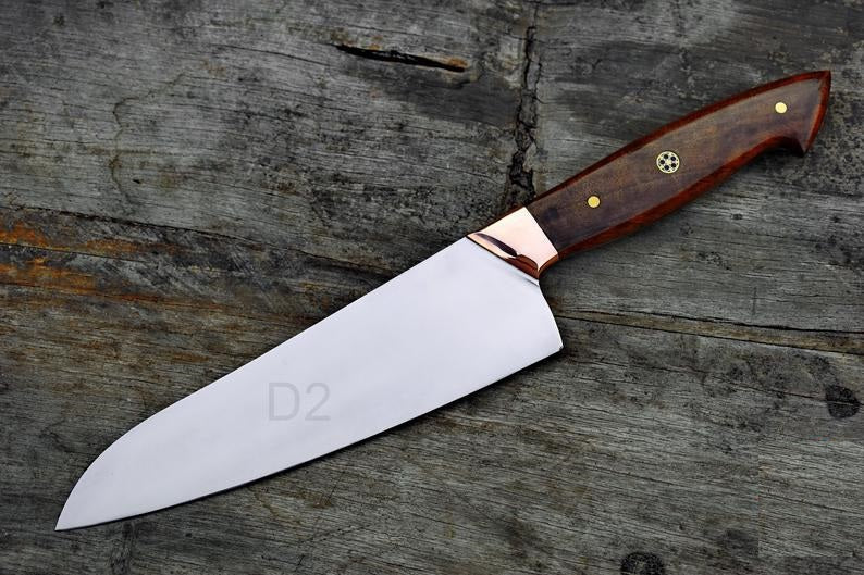 Custom Handmade D2 Steel Knife – Heat Treated Professional Chef’s Blade