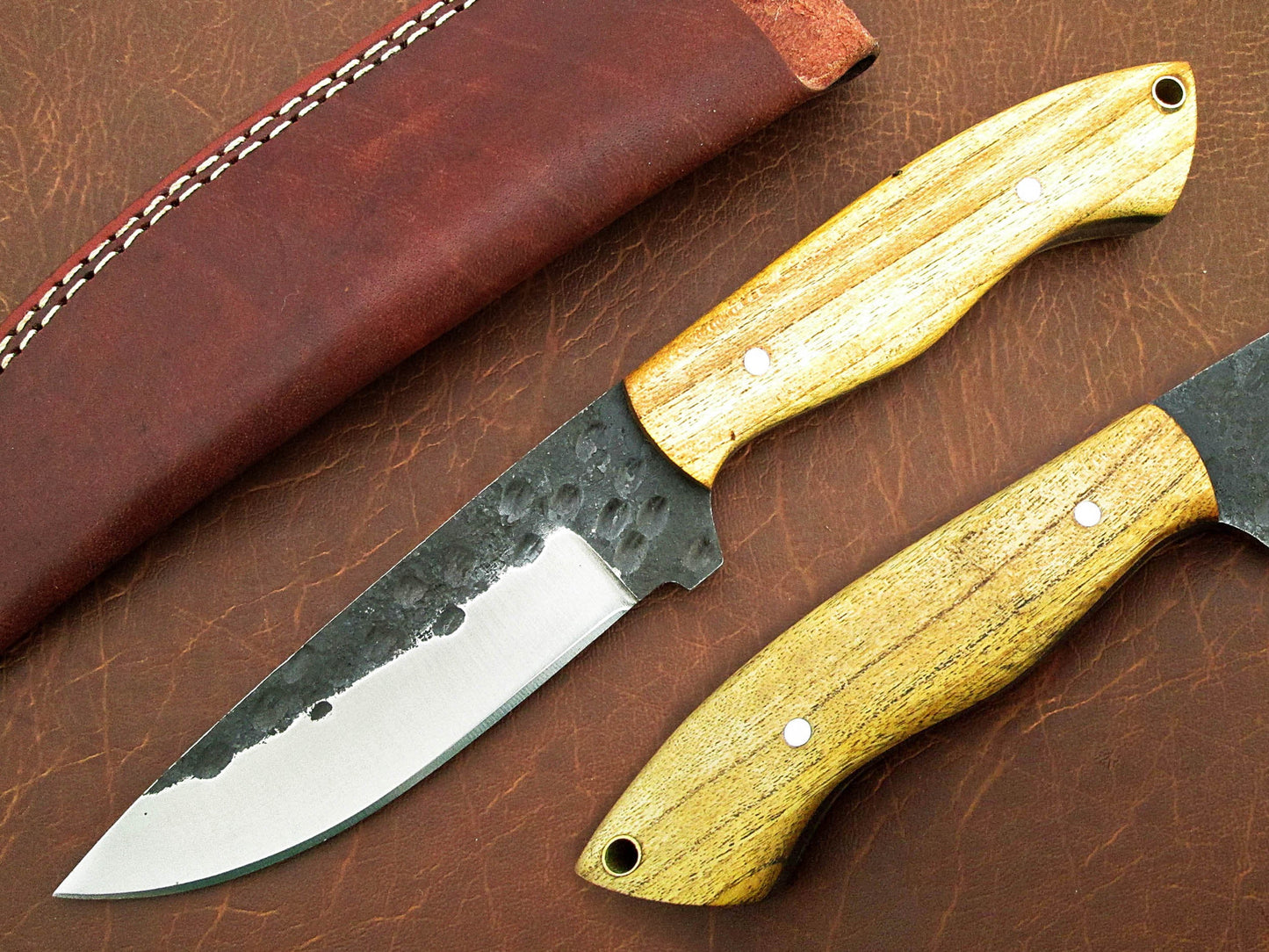Custom Handmade Hand Forged Carbon Steel Hunting Skinning Knife