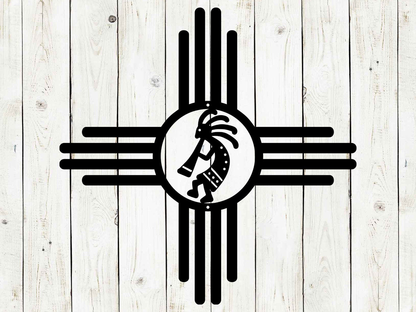 Zia Sun Kokopelli Metal Sign | Southwest Outdoor Decor
