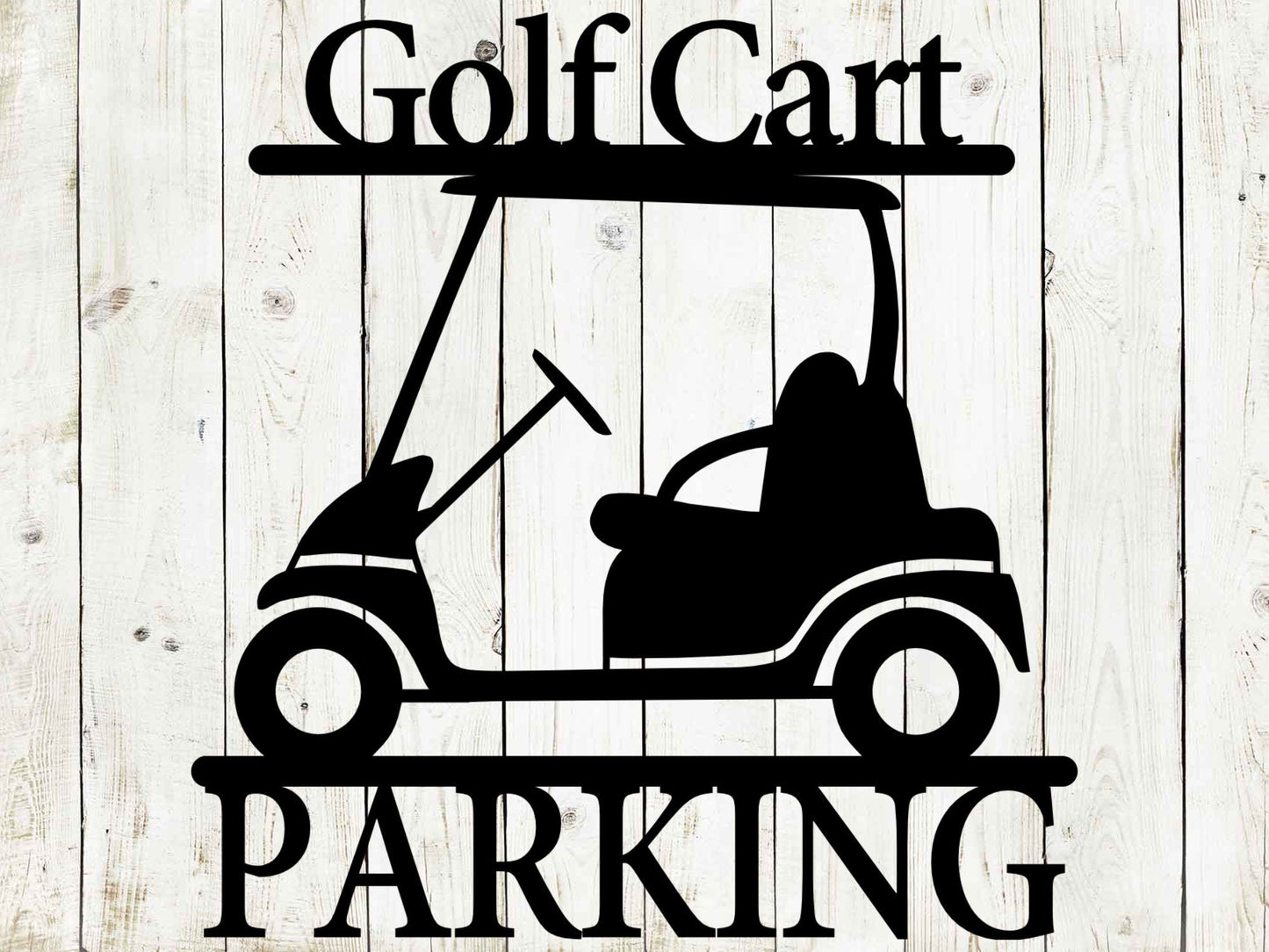 Golf Cart Custom Metal Sign