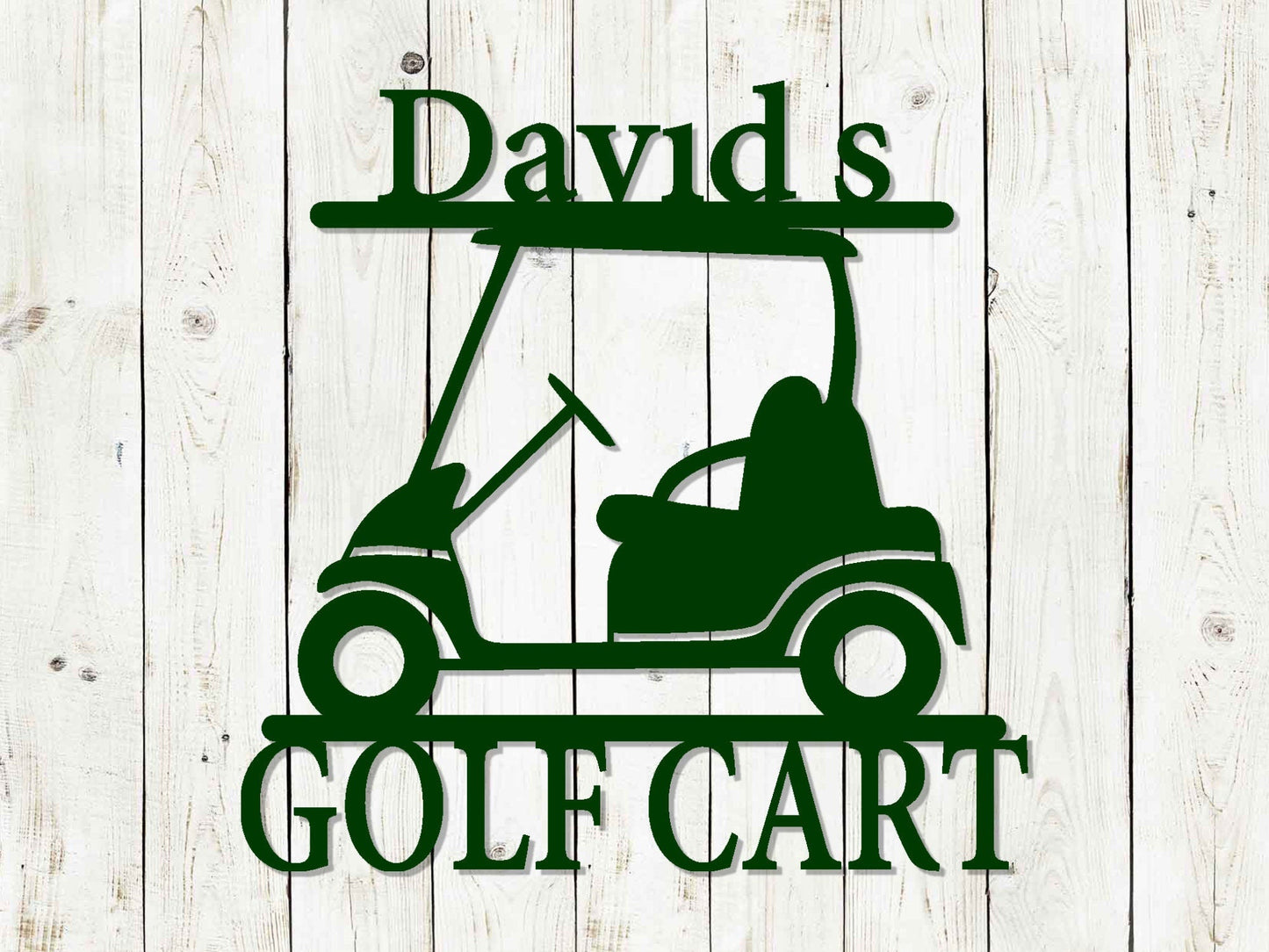 Golf Cart Custom Metal Sign