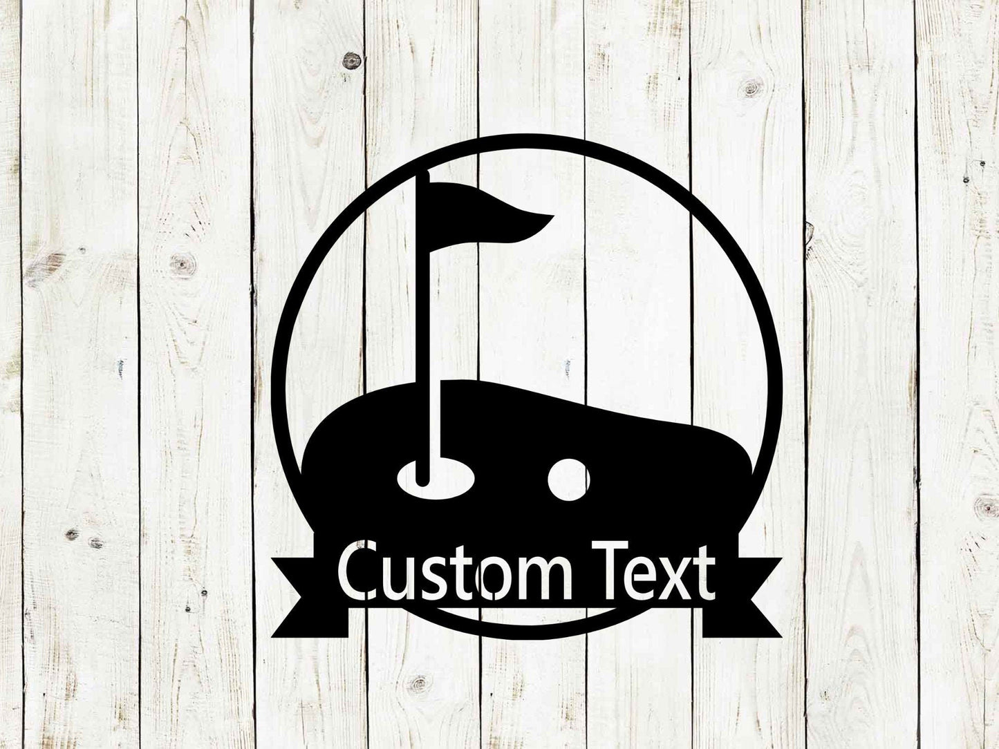 Golf Hole Custom Monogram Steel Sign