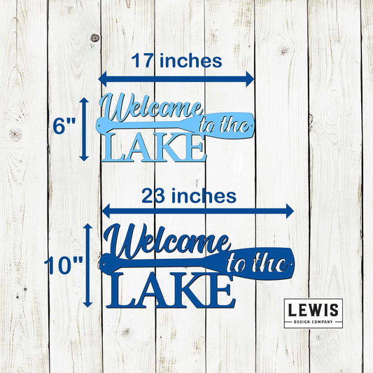 Welcome to the Lake Metal Powder Coated Sign, Lake house, Boat, Kayak, Canoe, Porch, Wall decor, Outdoor patio