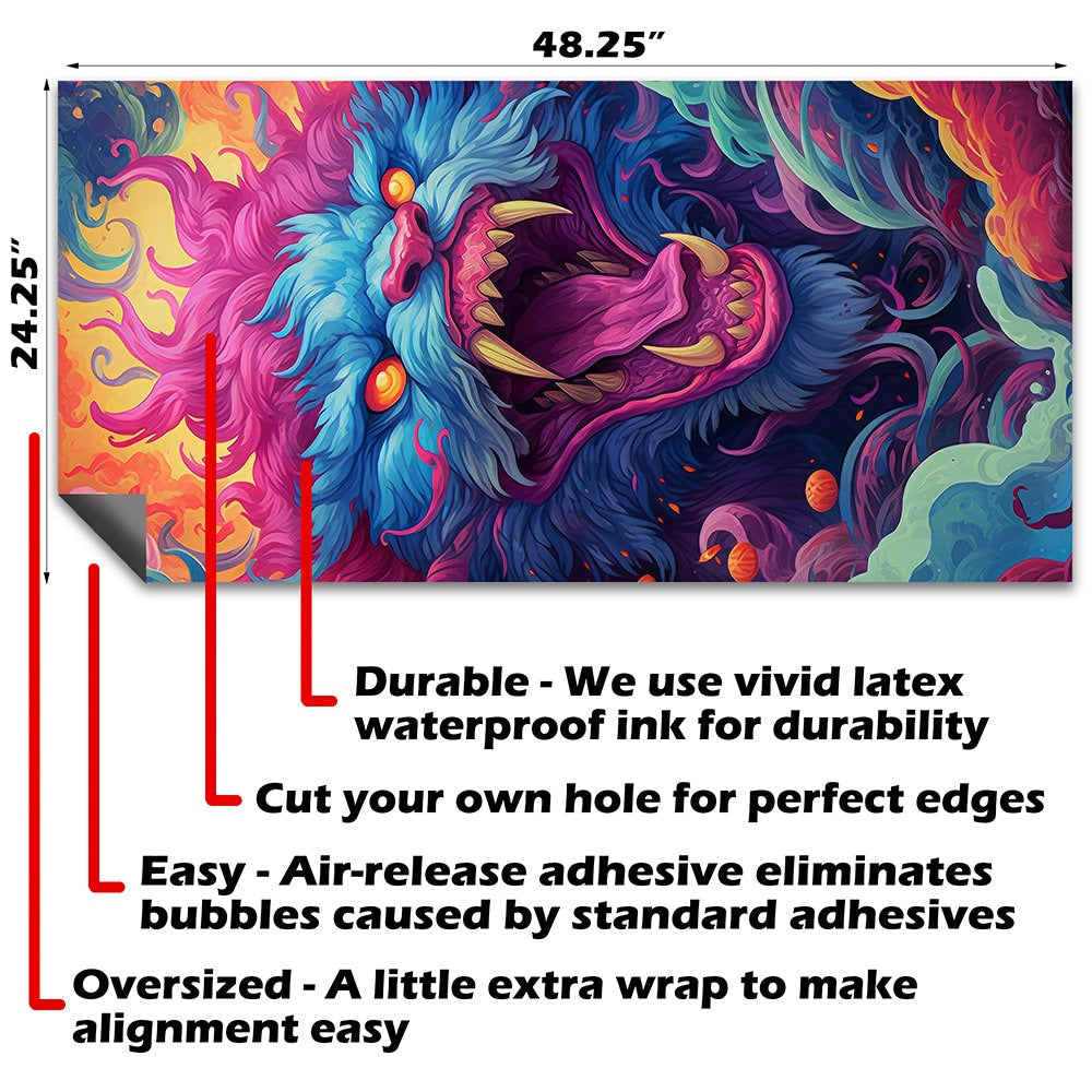 Fantasy Mythical Anime Beasts - Cornhole Board Wrap - Set of 2