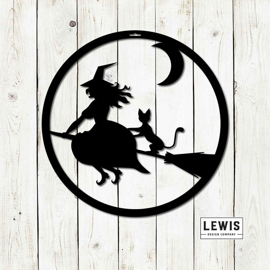 Witch Metal Sign, Witch Sign, Halloween Door Hanger, Halloween Decor, Fall Decor, Fall Wreath, Halloween Sign, Metal Art