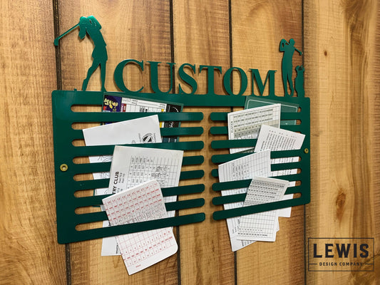 Golf Scorecard Display With Players Custom Name