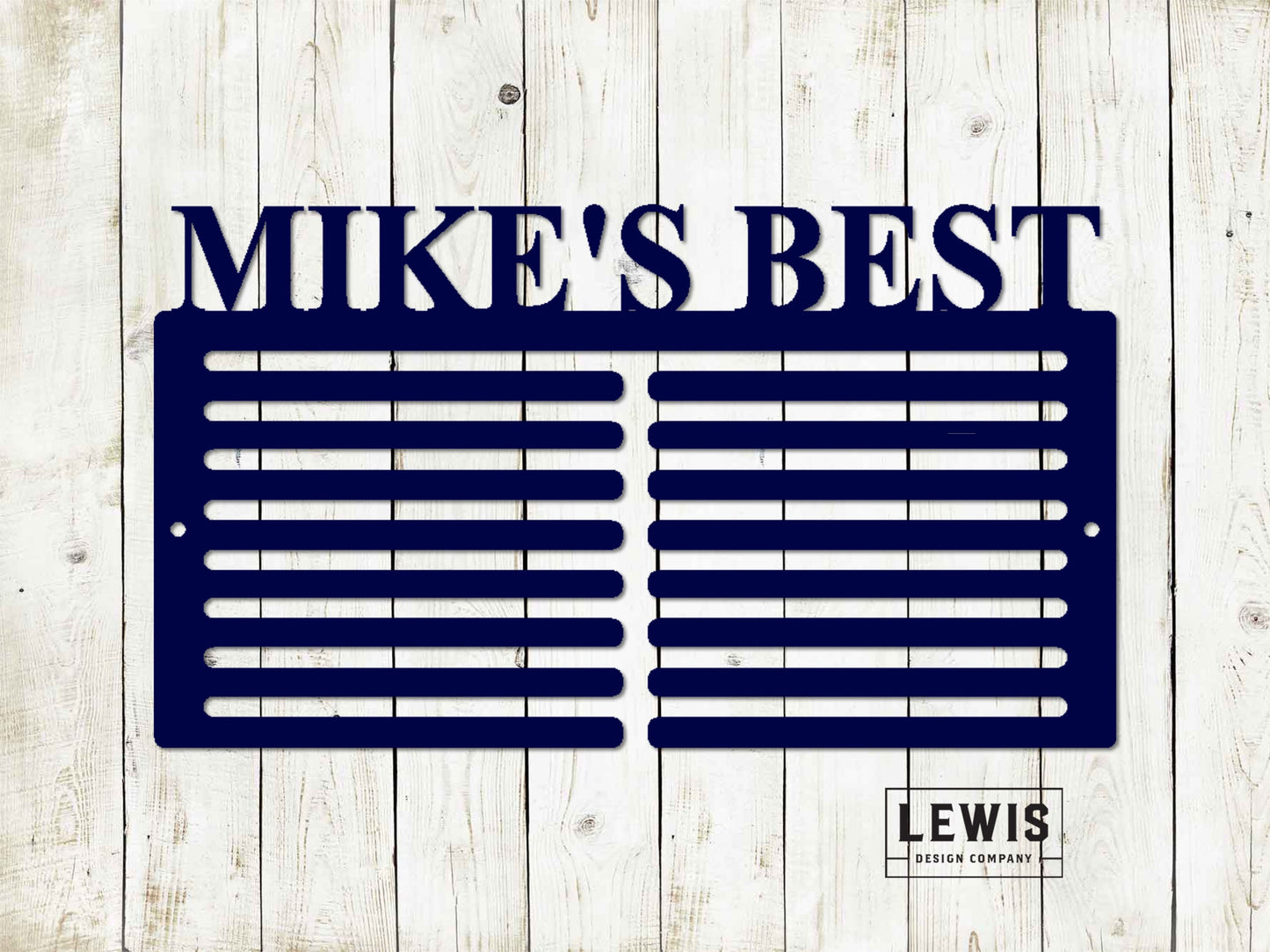 Golf Scorecard Display Custom Name Metal Sign