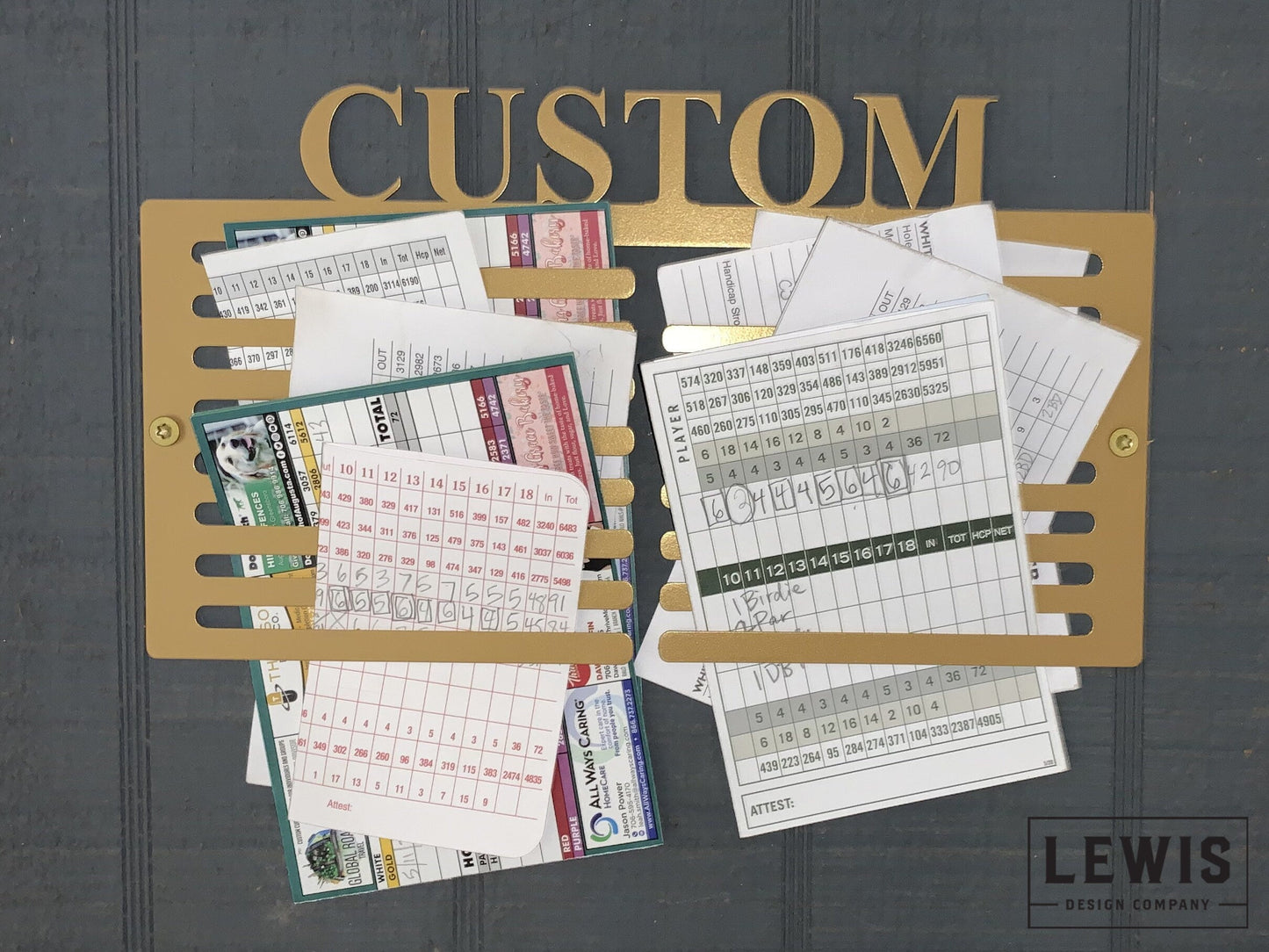 Golf Scorecard Display Custom Name Metal Sign