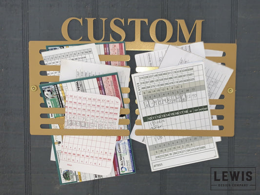 Golf Scorecard Display Custom Name Metal Sign